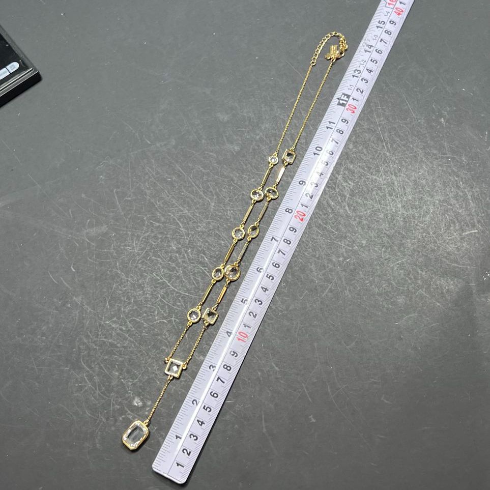 Kate Spade Rhinestone Gold tone Y-Drop Necklace