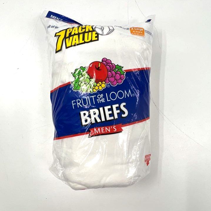 Fruit of the Loom Men's White Cotton Briefs 7 Pack Value Size XL