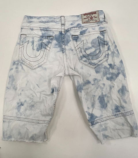 True Religion Lot of 3 Shorts Men's Graphic Sweat Denim Moto Cutoff Sz M 34