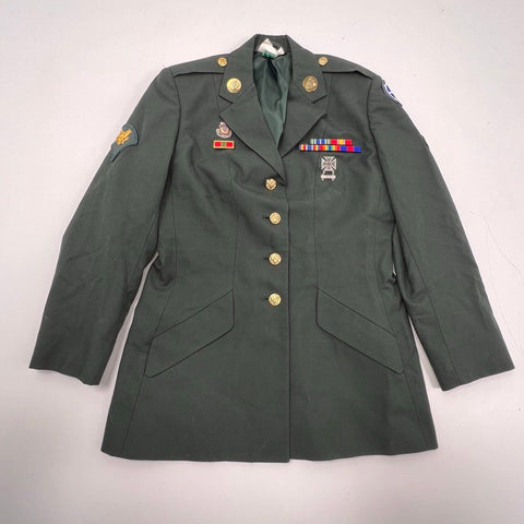 Vintage US Army Women's Class A Green Uniform Military Jacket Pants Set Sz 8LR