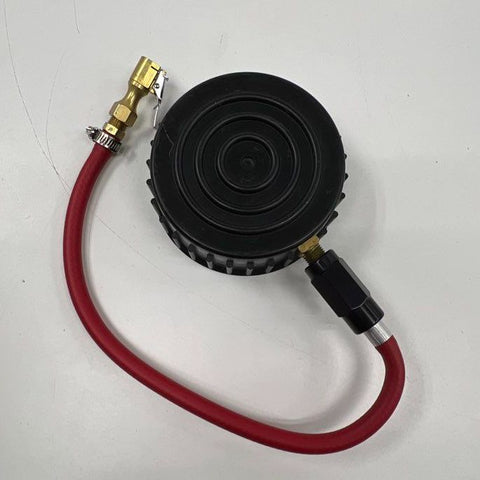 Longacre 2-Piece Tire Pressure Gauge 0-60 PSI Dual Bleeder Set with Case