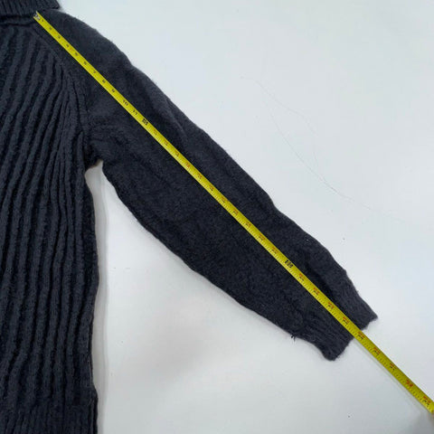 Free People Charcoal Gray Ribbed Texture Turtleneck Sweater Women's S