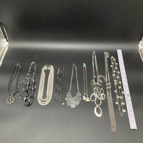 Mixed Costume Jewelry Lot 0.75 Lbs Vintage to Modern Statement Bib Necklaces