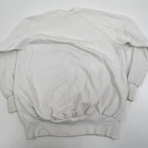 Vintage 80s Quaker State White Race Car Graphic Sweatshirt Anvil USA Men's XL