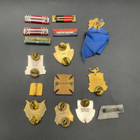 Vintage Pin Badge Lot US Army Military DUI Achievement 15 Pieces Mixed