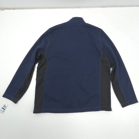 NWT Izod Navy Advantage Performance Shaker Fleece Full Zip Jacket Mens XL