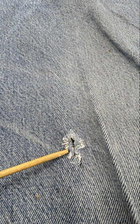 Vintage 90s Levi's 545 Loose Fit Light Wash Jeans Distressed Thrashed Sz 36x34