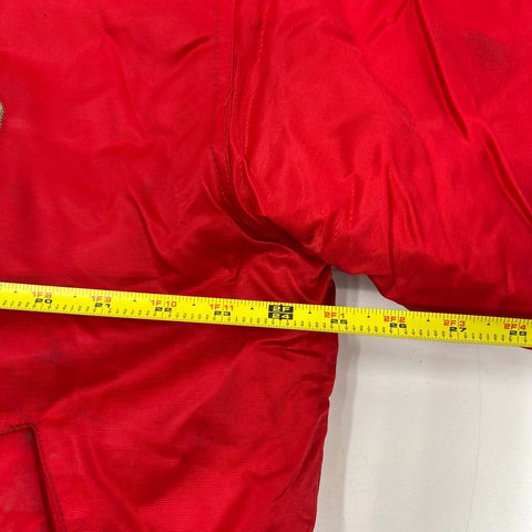 Vintage 90s Starter Men's Red Nebraska Huskers Puffer Bomber Jacket XL