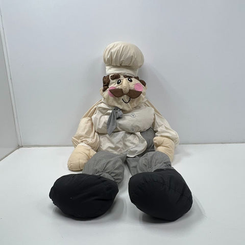 Vintage Lillian Vernon Chef Plush Doll Large 35" Baker Cook Kitchen Decor