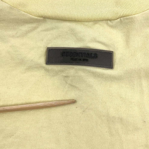 Fear of God Essentials Logo Back T-Shirt Yellow Relaxed Fit Sz S
