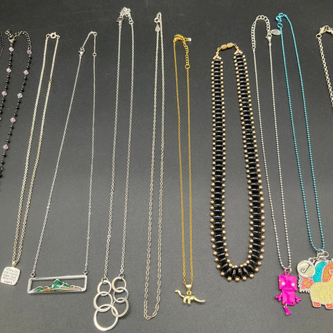 Fashion Costume Jewelry Necklace Lot 12pc Whimsical Gothic Spider Unicorn