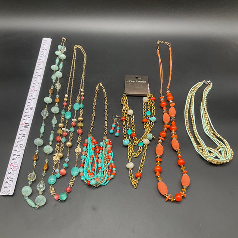 Daisy Fuentes Beaded Costume Fashion Jewelry Lot of 6 Necklaces & Earrings
