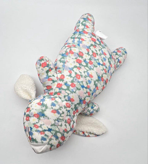 Pillowfort Weighted Plush Bunny Stuffed Animal Floral Pattern 23 Inch 4 Pounds