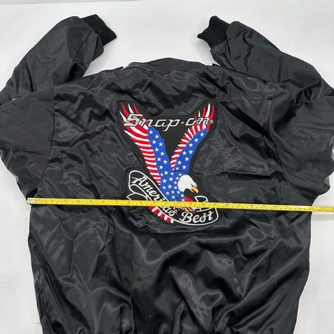 Vintage 80s Snap-on America's Best Eagle Bomber Jacket Swingster USA Made Sz L
