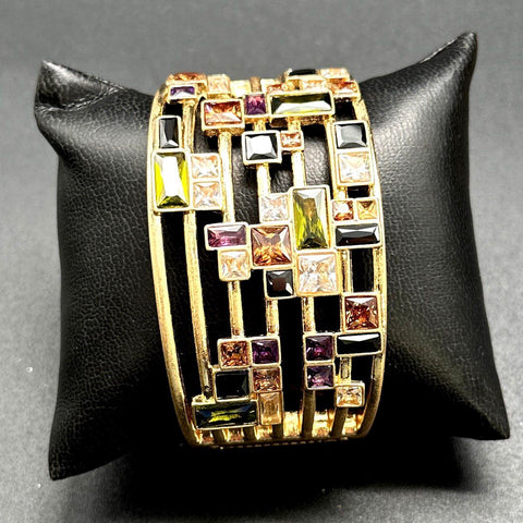 Vintage Style Rhinestone Costume Jewelry Lot Gold Bronze Tone Narmi Watch 15pc