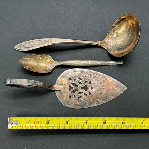 Vintage Silver Plate Serving Flatware Lot Rogers & Community 3 Piece Set