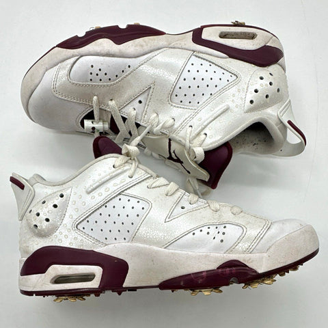 Nike Air Jordan 6 Retro Low Golf Bordeaux White Size 9
