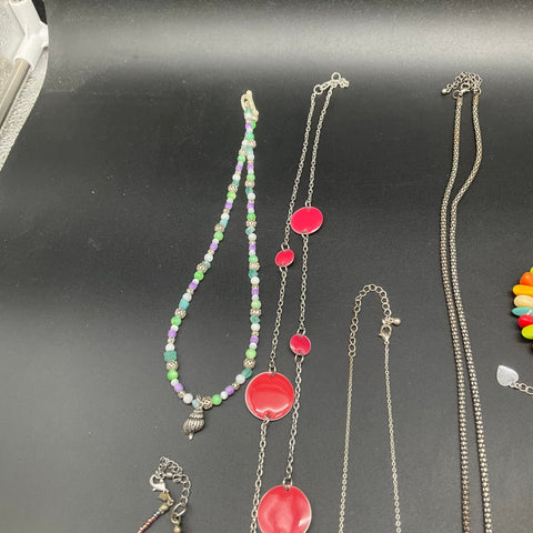 Fashion Jewelry Lot of 13 Beaded Necklaces Bracelets Elephant Infinity EsmaR