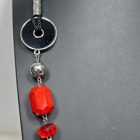Chico's Moderna Red Black Necklace NWT
