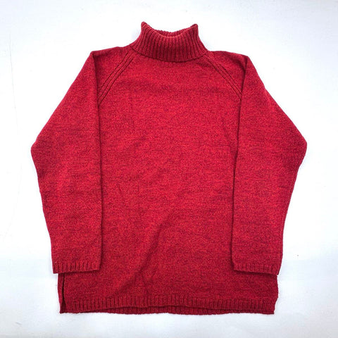 Giochi Di Luce Men's Red Merino Wool Blend Turtleneck Sweater Made in Italy