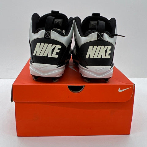 Nike Diamond Elite MCS Black White Baseball Cleats Size 15