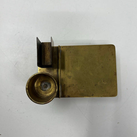 Vintage Swiss Music Box Brass Filigree Desk Caddy Inkwell Letter Holder