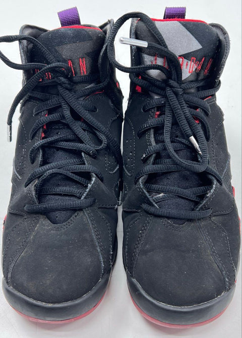 Nike Air Jordan 7 Retro GS Raptors Black True Red Purple Kids Shoes Size 6Y
