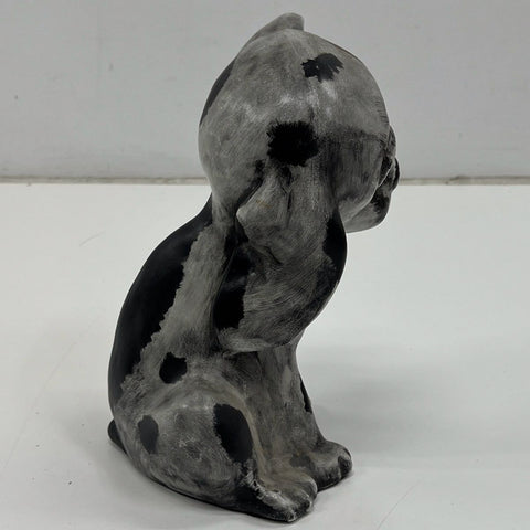 Vintage Big Eyes Dog Puppy Figurine Statue Ceramic Hand-Painted 11 Inch