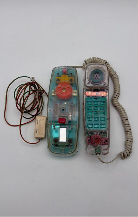 Vintage Unisonic 6900 Transparent Clear See-Through Phone PhoneWorks Untested