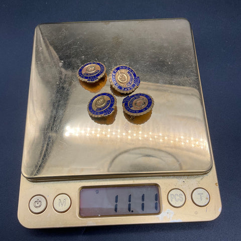 Vintage 1/20 10K Gold Filled Safe Driver Award Pins Lot of 4 No Accident 11.1g