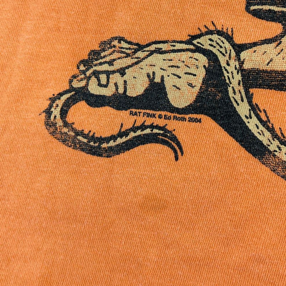 Men's Rat Fink Grey & Orange 100% Cotton Graphic T-Shirt Lot c2004 - Size XL