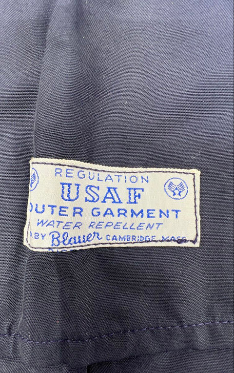 Vintage Blauer Men's Blue USAF Regulation Water Repellent Trench Coat Captain