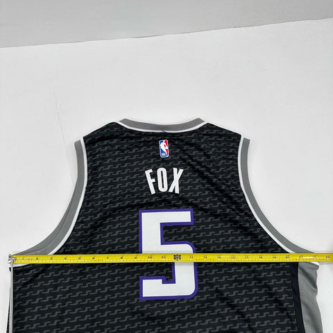 Jordan Boys Sacramento Kings De'Aaron Fox #5 NBA Swingman Jersey Black NWT Sz XL