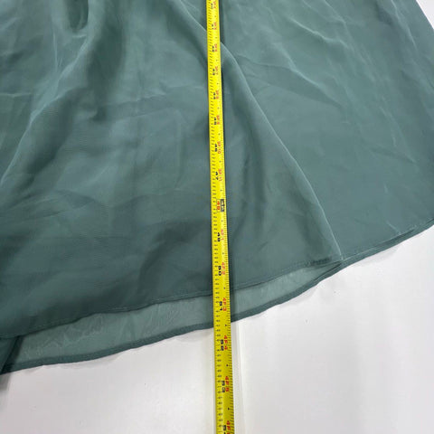 NWT Birdy Grey Grace Chiffon Slit Bridesmaid Dress Sea Glass Strapless Gown Sz