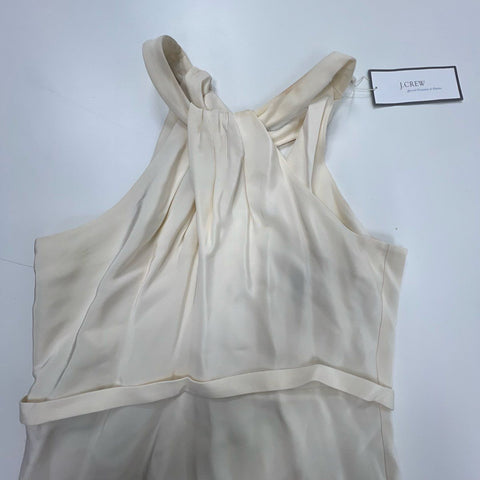 J.Crew Collection Women's Taryn Dress Ivory Silk Chiffon Halter Maxi NWT Sz 16