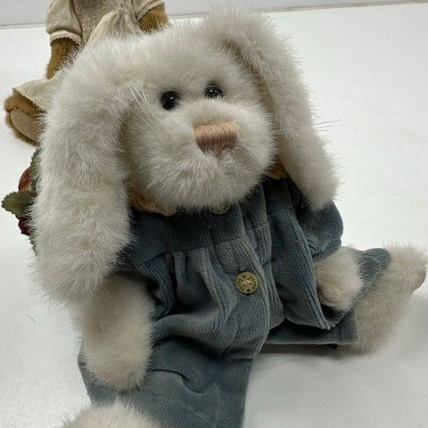 Boyds Bears Plush Lot Vintage Stuffed Animal Collection 5 Pieces With Clothes