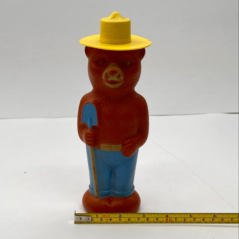 Vintage Smokey Bear Bubble Bath Bottle Plastic Figural Toy 9.5 Inch Collectible