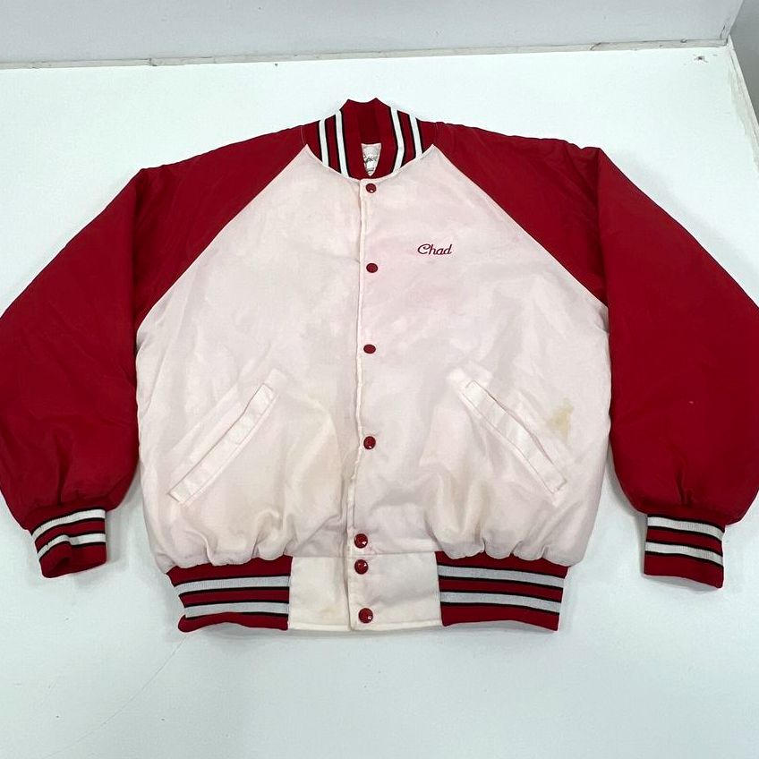 Vintage 80s Sable South Packers Football Varsity Jacket Quilted Lined USA Sz XL