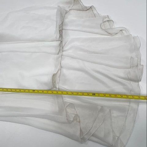 Maggie Sottero Women's Wedding Dress Gown White Ruched Beaded Corset Back Sz 8