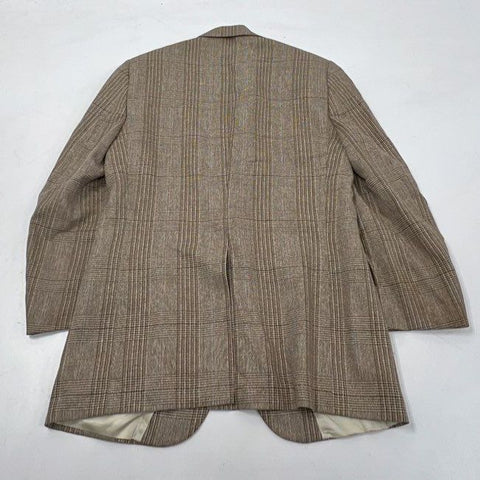Vintage 80s Burberrys' Glen Plaid Wool Sport Coat Blazer for Woolf Brothers