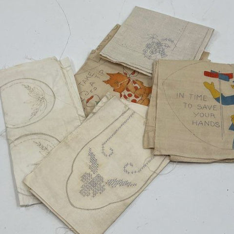 Vintage Embroidery Pattern Lot American Thread Jerglo Pot Holder Centerpiece