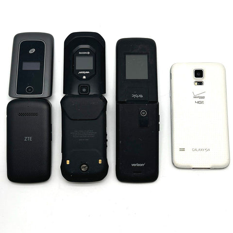 Samsung Galaxy S5 Kyocera Orbic ZTE Cellphone Lot 4 Pieces Tested Working