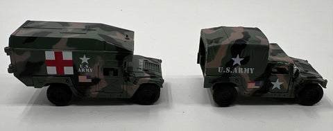 U.S. Army Humvee Military Vehicle Toy Lot 4 Piece Camouflage Mixed Variants