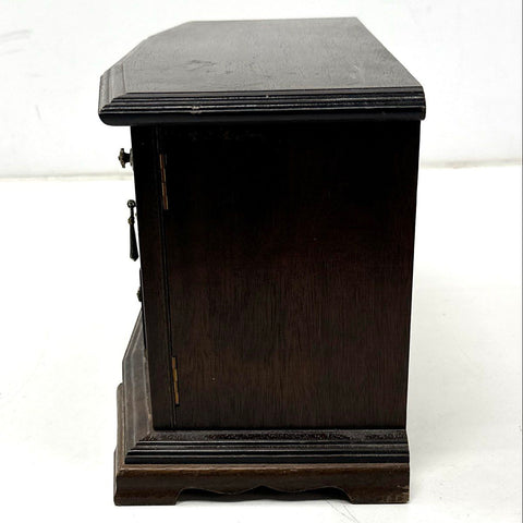 Vintage Wood Sideboard Jewelry Music Box Secret Drawer Tested Works