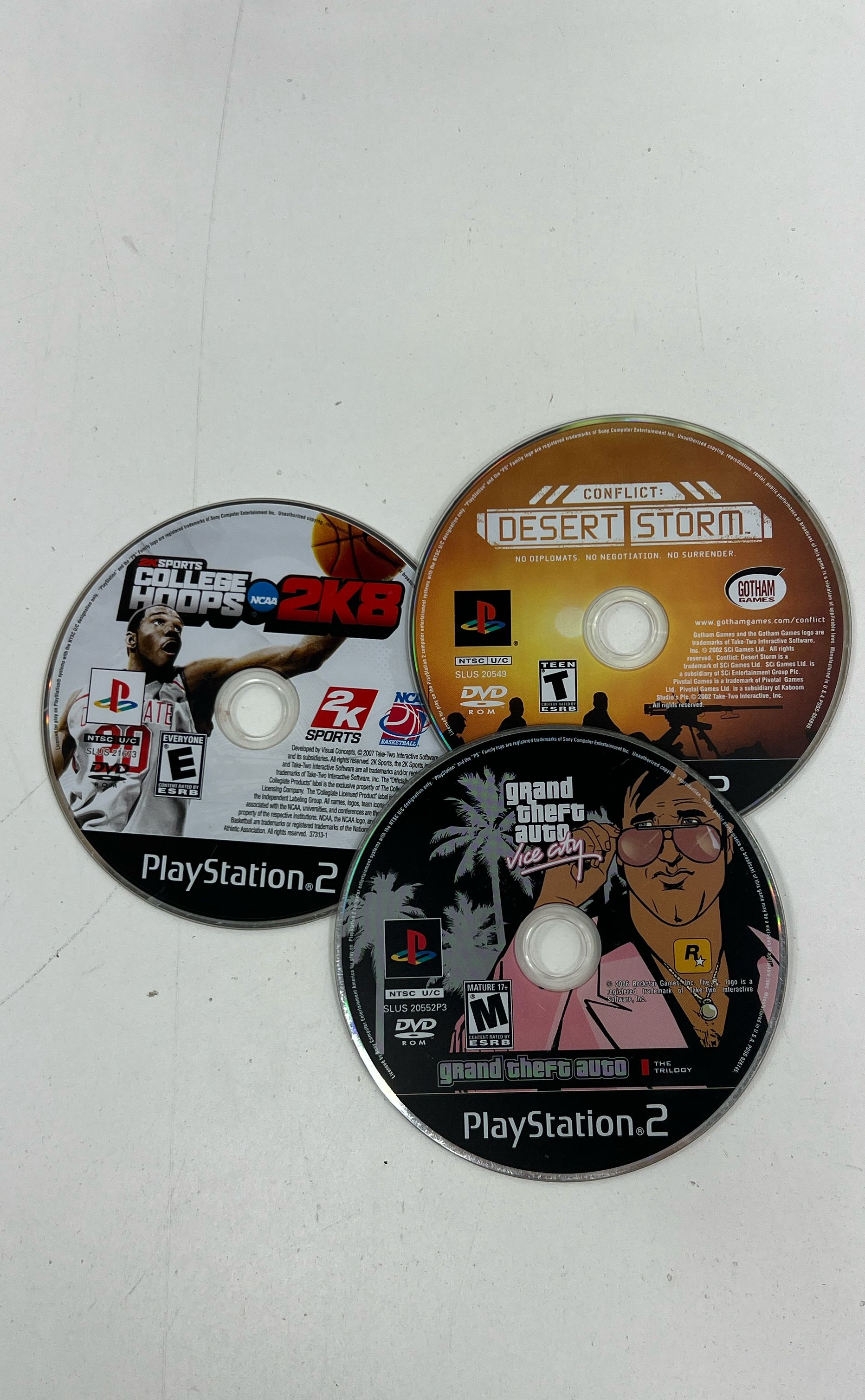 Sony Playstation 2 PS2 Mixed Games Lot in Cases UNTESTED Desert Storm GTA NCAA