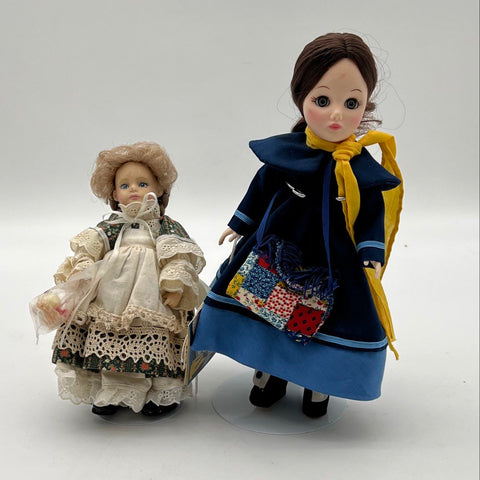 Vintage Effanbee Doll Lot 1975 1176 Austrian Folk Dolls Collection 5 Pieces