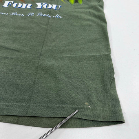 Vintage 1995 Budweiser Frog Truck T-Shirt Single Stitch Changes Made USA Sz L