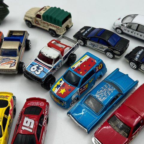 Hot Wheels Diecast Vehicle Lot Approximately 45 Cars NASCAR Tonka Matchbox