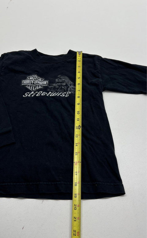 Harley Davidson Streetwise Motorcycle Black Long Sleeve Shirt - Size XS (2-4)
