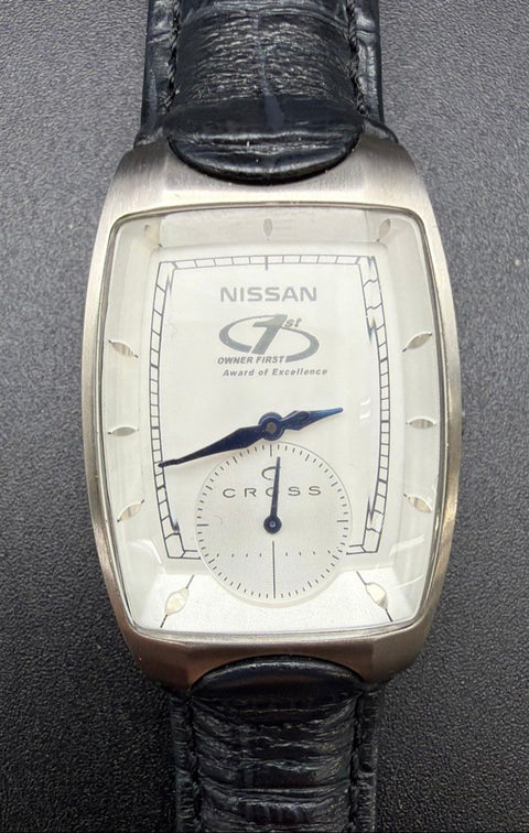 Cross Nissan Owner First Award Watch Tonneau Tank Blue Hands Leather